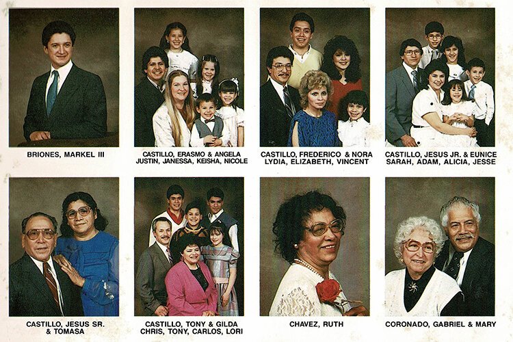 Several members of the Our Lady of Guadalupe Hispanic Mission, 1988 directory.