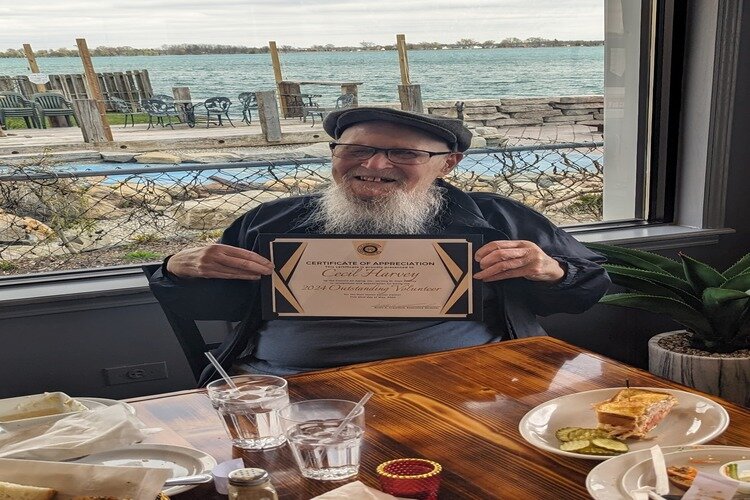 In April 2024, Cecil Harvey was awarded Volunteer of the Year at the appreciation luncheon held by the Port Huron Senior Center.