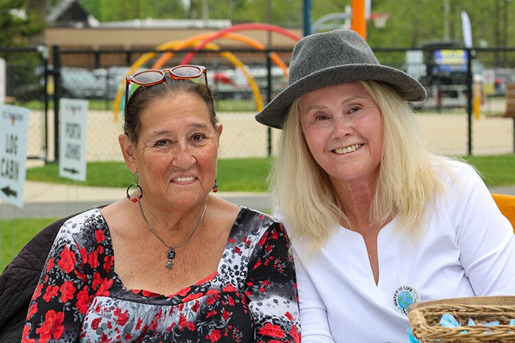 Members of the American Indian Communities Leadership Council, Chairperson Sharon Kota (left) and Vice Chair Susan Wrobel, pose for a photo during Clay Days.
