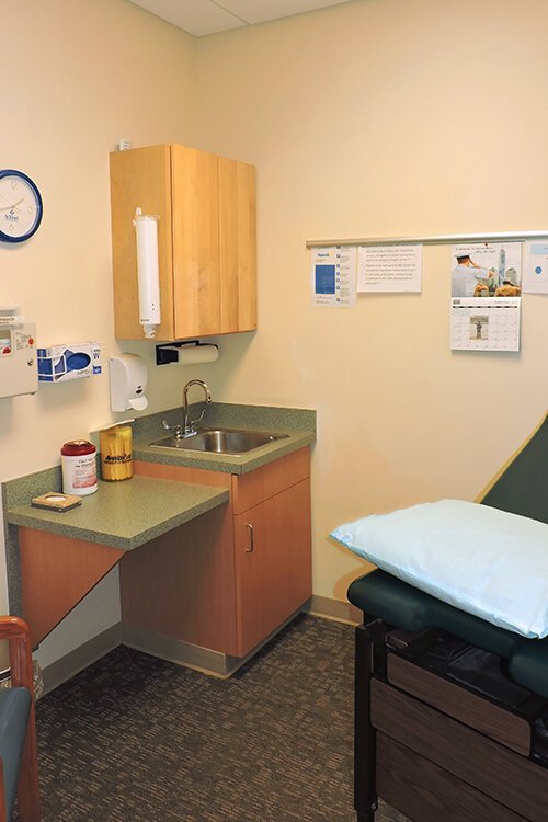 St. Clair County Community Mental Health offers patient care rooms where nursing staff provide basic health screenings and blood draws for ordered blood work, eliminating the need to go to a different medical facility to have certain blood work done.