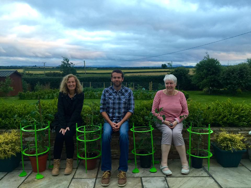Cathy Daniel with Irish cousins Conor Foxton and Mary Foxton in June in Nenagh, Ireland. 