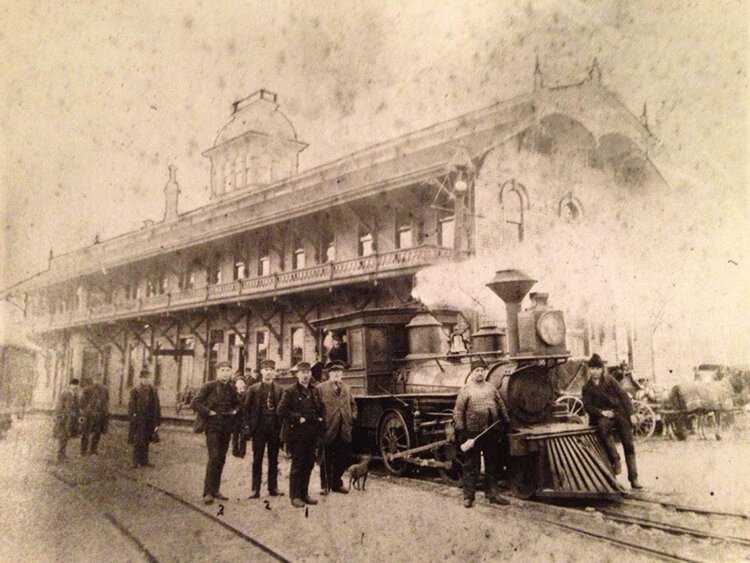Earliest known shot of the D.B. Harrington. Believed to have been taken around 1880 in front of the Port Huron Depot of the Port Huron & Northwestern at 2nd and Court Streets which was later destroyed by a fire in 1912.