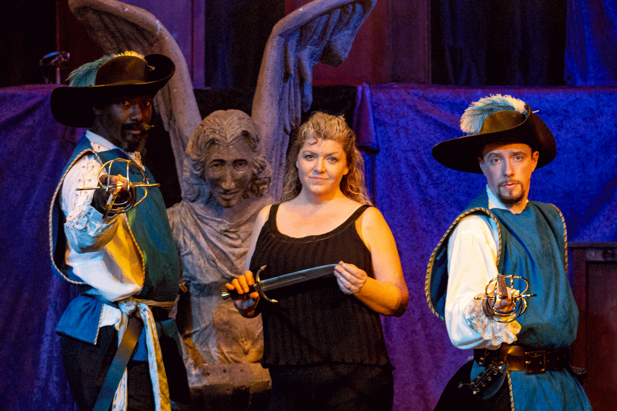 Performance of The Three Muskateers at Enter Stage Right at The Citadel Stage in Port Huron, Michigan.