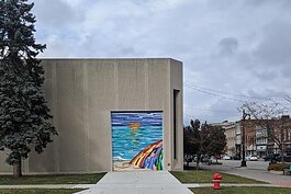 The new mural on the MiMutual Mortgage building in Port Huron