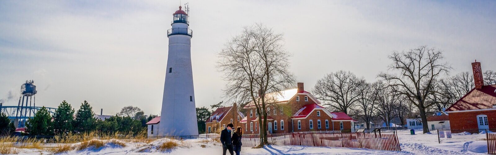The Fort Gratiot Lighthouse in Port Huron, along the Bridge to Bay Trail