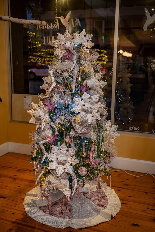 The Snowflakes, Ice & Butterflies themed Christmas tree by Patricia Toth is located at MI Passion Boutique on Huron Avenue in downtown Port Huron.