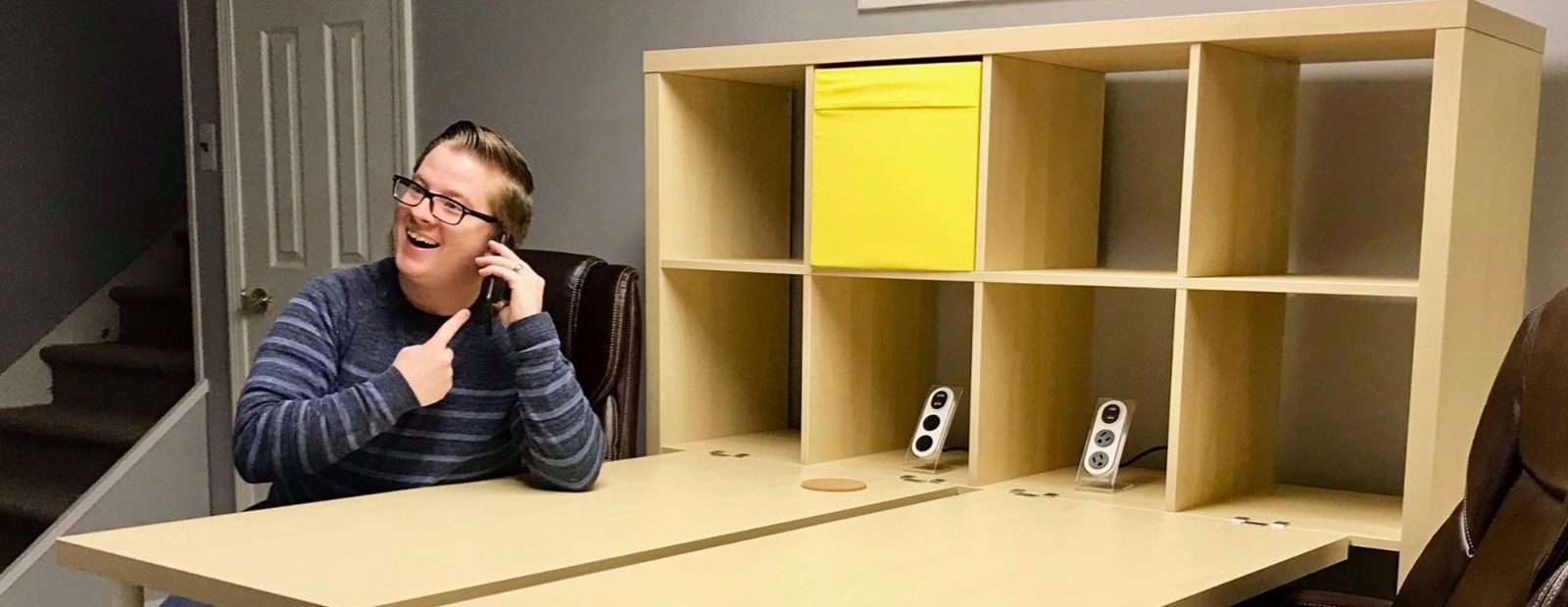 Gordon Whitney takes a call at The Roost.
