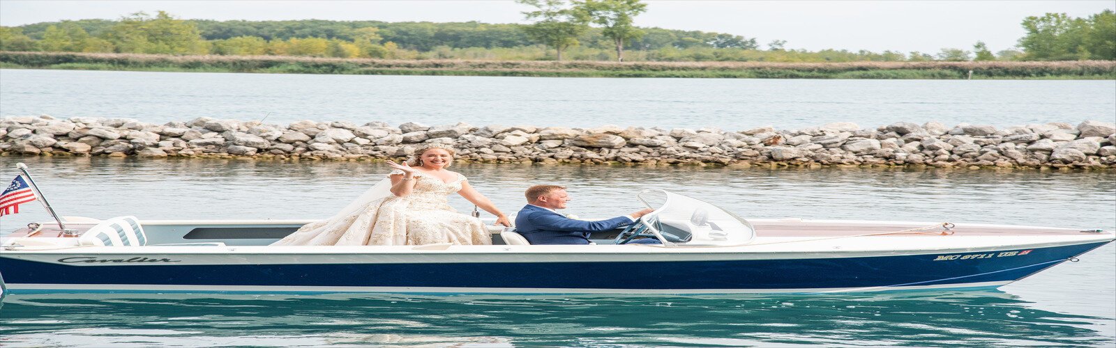 Nicole and James Christie on their wedding day.