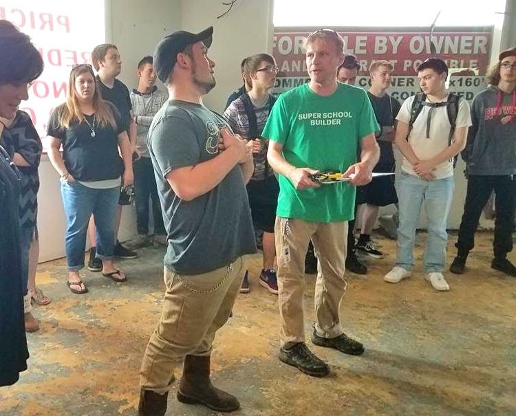 Jason Stier, right, is working with area teens to create the River Rec Teen Zone.