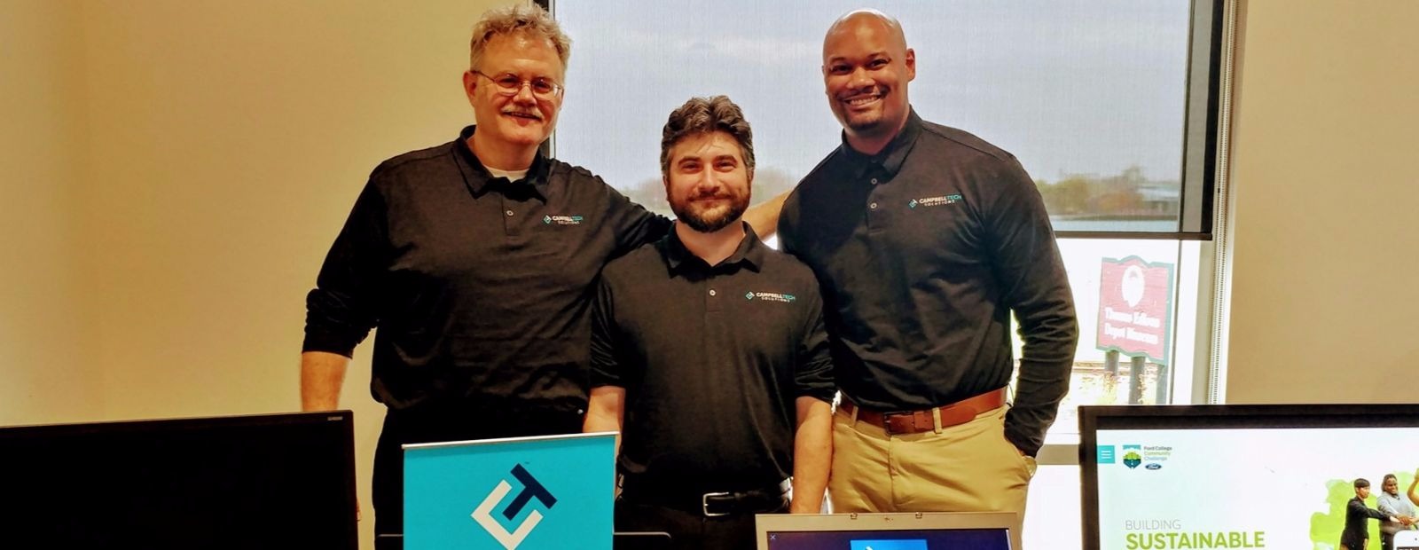 Joe Vandervest, Shawn Delano, and Jacob Brown at the Blue Water Business Expo.