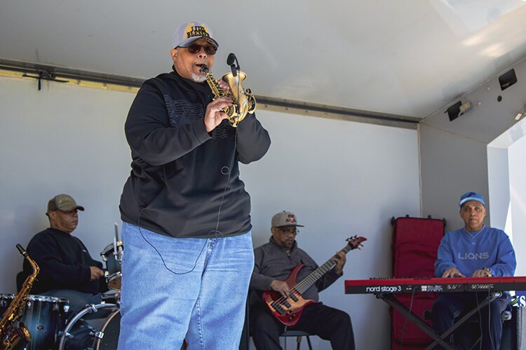 Thomason Band providing the crowd with live music during the Port Huron Juneteenth Celebration on Saturday, June 18.