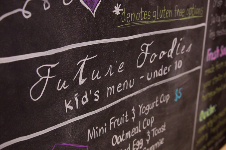 Foodies of all ages are considered on Kate's menu.
