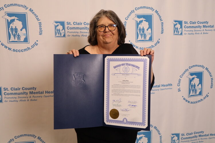Community-Based Division Director at Blue Water Developmental Housing, Kathryn Baker receives the Community Service Award for her steadfast dedication to serving the community’s most vulnerable residents at Sanborn Gratiot Memorial Home.