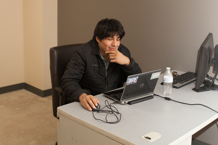 JJ Domeinguez of  J.D. Consulting works on IT projects at The Underground.