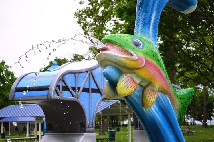 Lakeside Park's splashpad. 