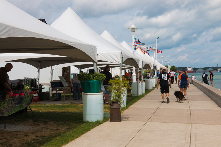 The farmers market is a great place to meet local vendors