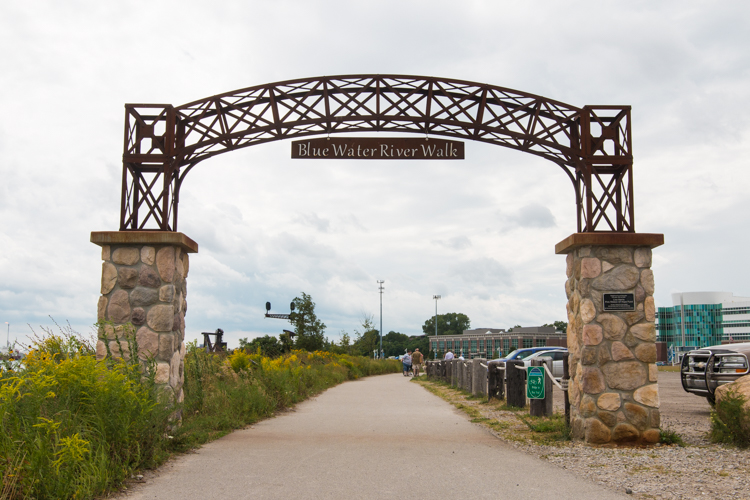 Explore the beauty of the St. Clair River along the Blue Water River Walk.