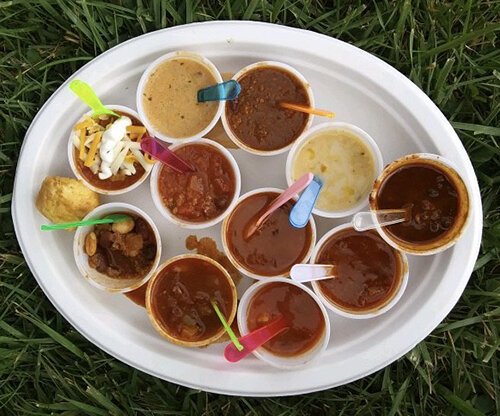 Guests can participate in the chili cookoff for $2, tasting and ranking chili from six local restaurants.