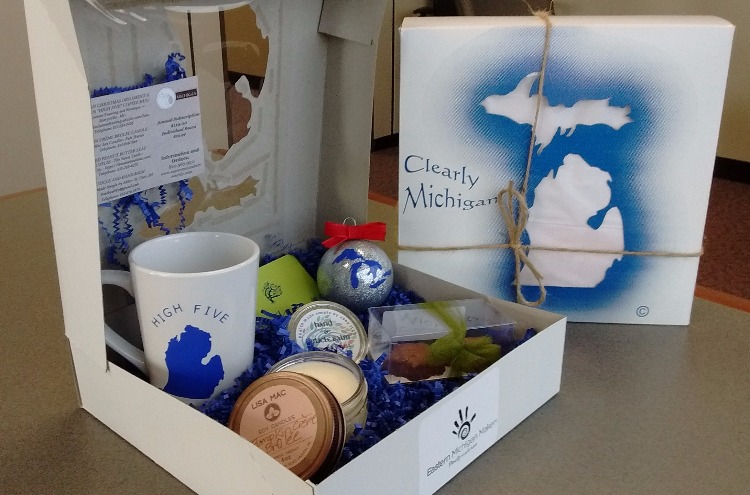 The most recent Makers Box features candy, a coffee mug, an ornament and more.