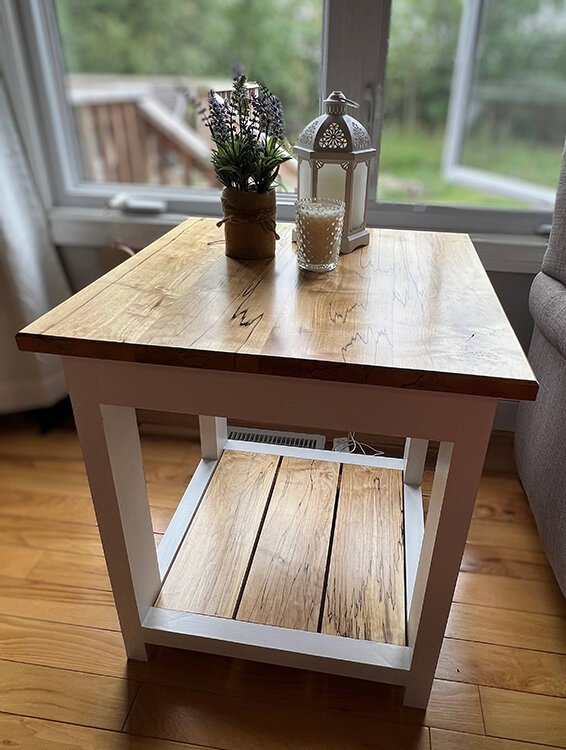 An end table and creation of Maple Bay Woodworks.