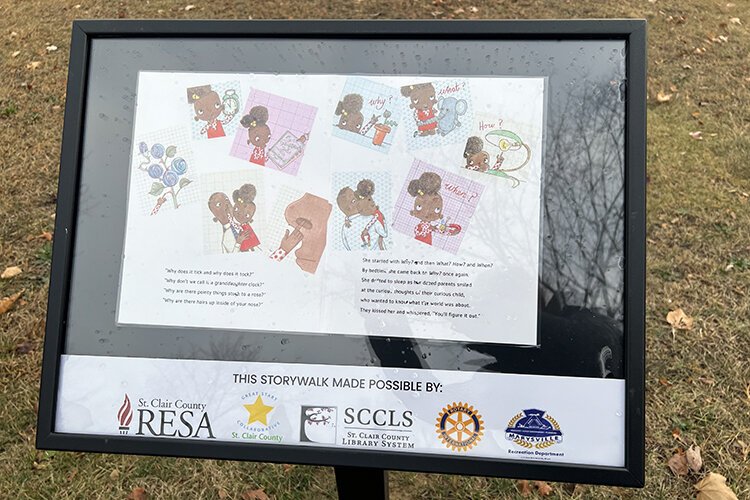 The new StoryWalk at Marysville City Park was unveiled on Oct. 21, 2022 and will feature new stories each month for young readers to explore.