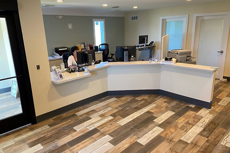 Reception area within St. Clair County Community Mental Health's new facility in Marine City.