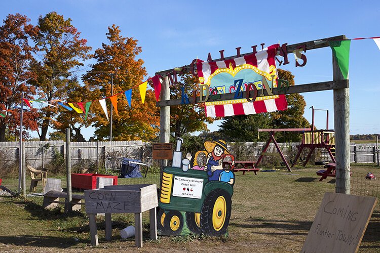 The entire family is sure to have fun at McCallum’s Orchard & Cider Mill with several activities across the property such as the Kid's Zone.