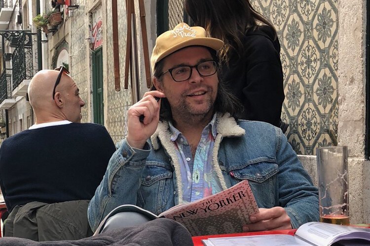 When he's not writing, The Keel's managing editor MJ Galbraith travels the world as a musician. Here he takes a break during a recent trip to Lisbon.