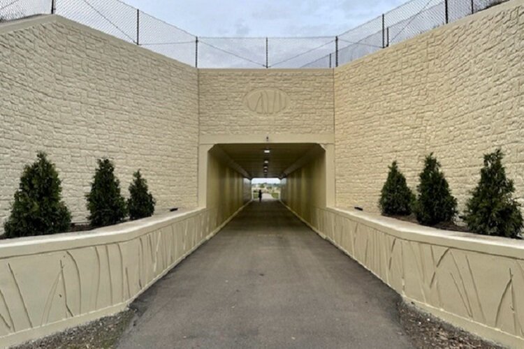 The Military Street tunnel was recently cleaned.