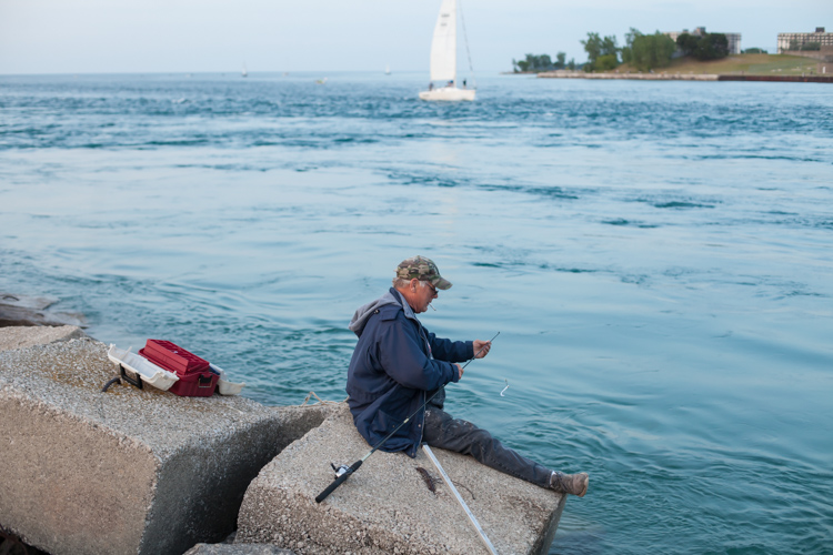 "Crazy John enjoys fishing on the St. Clair River.