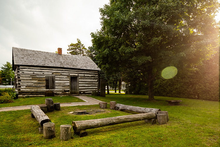 The Kammer log home is displayed outside the Port Huron Museum in Olde Town.