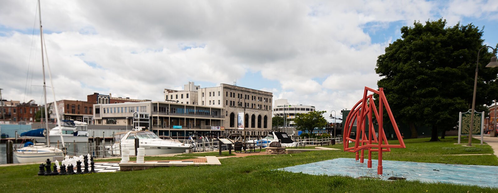 Blue skies capture the beauty of the Port Huron shorelines.