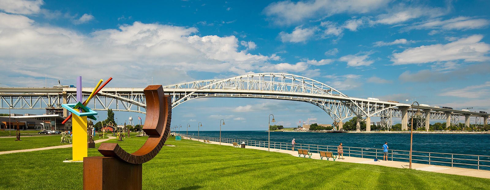 The Blue Water Bridge is a sight to see no matter what season it is.