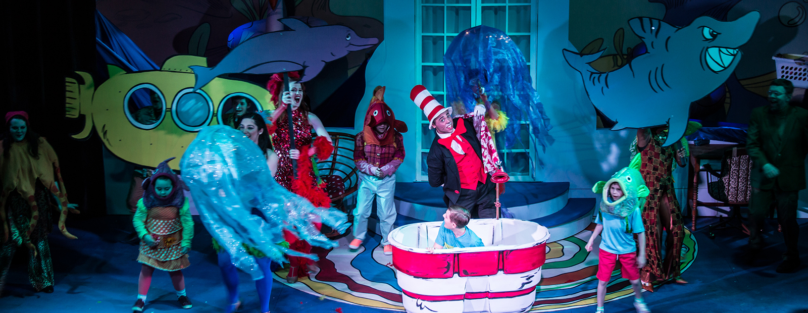 Catch the colorful "Seussical the Musical" at Riverbank Theatre through March 18.