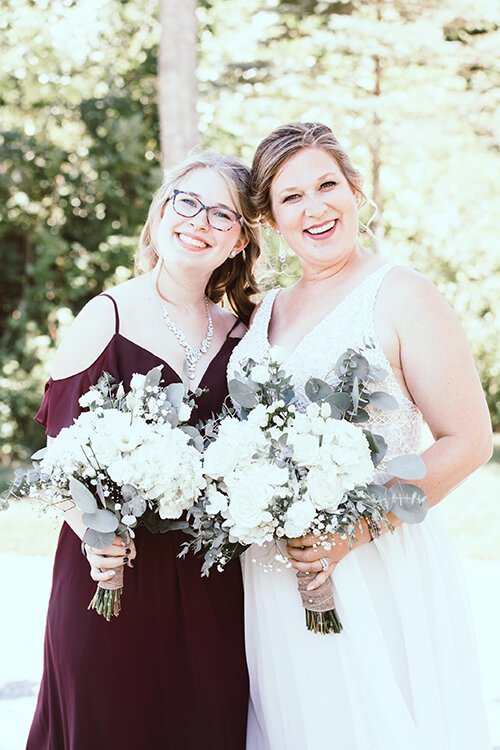 Isabelle (left) and her mother Sarah.