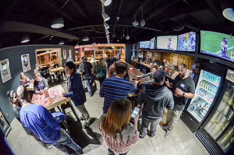 The first meet-up for Blue Water Startups was at the War Water Brewery.
