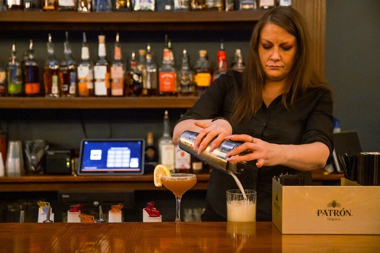 Specialty drinks like the Salted Caramel Martini and the French 75 made inside The Laundry Room. 