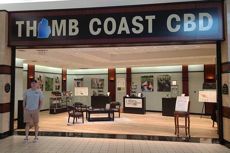 Small business entrepreneur Kyle McCalmon owns Thumb Coast CBD, a tenant of Birchwood Mall in Fort Gratiot Township.