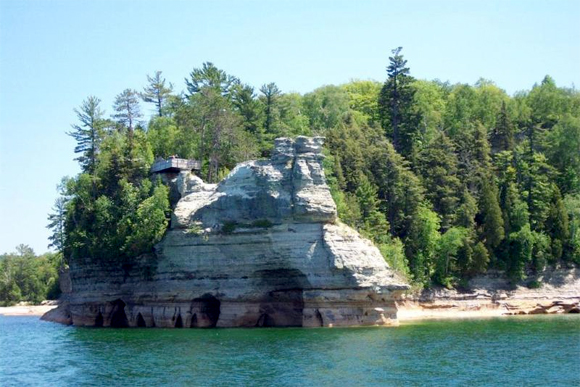 A view of Pictured Rocks. 