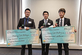 The 2015 winning team at the Business Venture Competition.