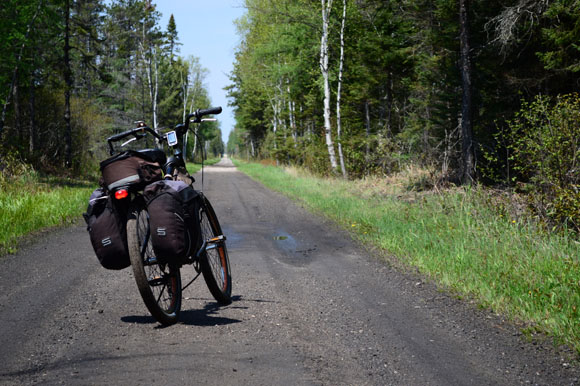"Ol' Bessie" loaded with supplies, on the Haywire Trail just north of Manistique.