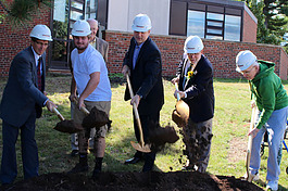 Groundbreaking on the new Beaumier Alumni Center at NMU.