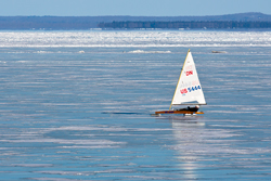 an ice boat on Lake Superior I Shawn Malone