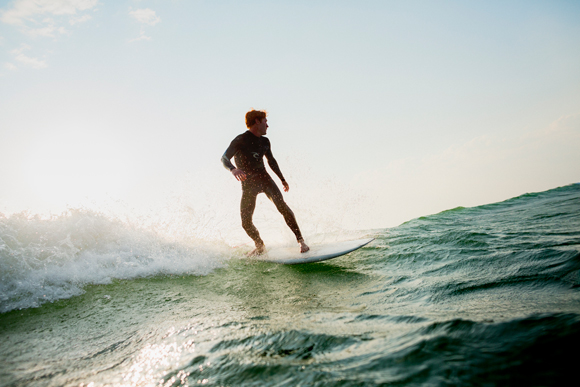 Rod Robertson on Lake Michigan.