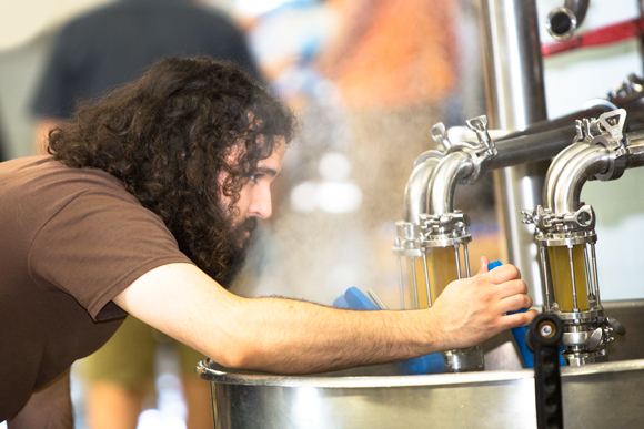 the brewing process at Blackrocks Brewery