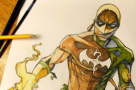 Marvel Comic's character Iron Fist by Jay De Foy. 