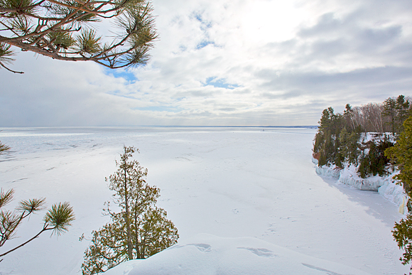 Lake Superior has frozen over
