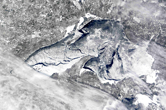 Lake Superior is looking a bit froze over, eh? 