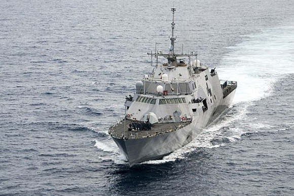 A United States Navy ship constructed at Marinette Marine. 