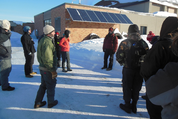 NMU students work with Super Central high school students. 